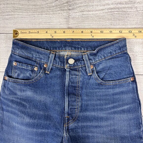 Levi's 501 Jeans Women's 24x32 Blue Original Fit Stretch Denim Button Fly - Picture 7 of 15